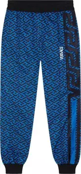Брюки Versace Two Tone Monogram Track Pants 'Navy', синий