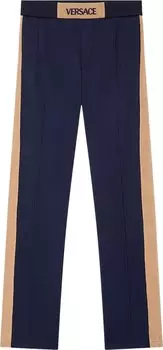 Брюки Versace Two Tone Track Pants 'Navy/Beige', синий