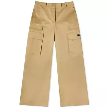 Брюки Versace Wide Leg Cargo, бежевый