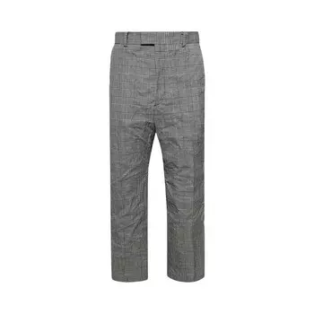 Брюки Vetements Metalized Wrinkled Tailored Pants Grey Check, серый