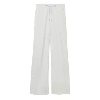 Брюки Victoria's Secret Cotton High-Rise Fleece Mid Rise Lounge, светло-серый