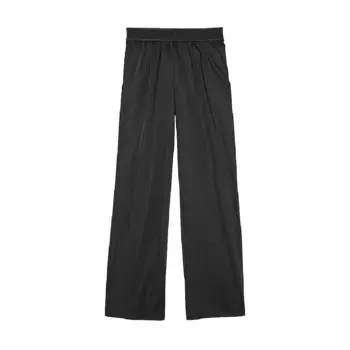 Брюки Victoria's Secret Lux Glossy Sport Wide-Leg, черный