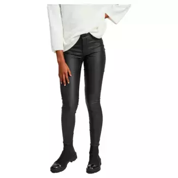 Брюки Vila Commit Coated Skinny New, черный