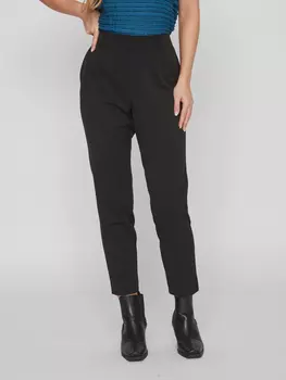 Брюки Vila Elegante Business Stoffhose Stretch Slim Fit mit Gummizug VIVARONE, черный