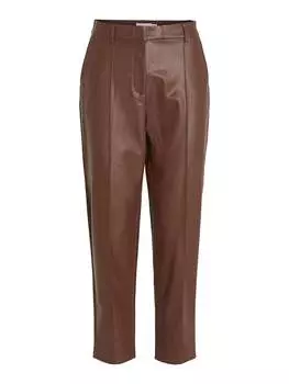 Брюки Vila Kunstlederhose Vidagmar, коричневый