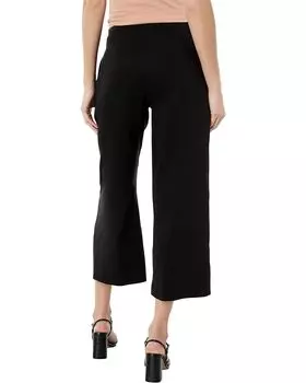 Брюки Vince Linen Crop Wide Pants, черный
