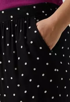 Брюки Vmcbumpy Wide Vero Moda, черный/белый
