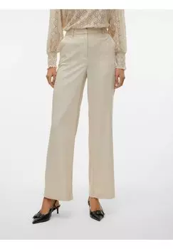 Брюки VMDINNA HHE TAILLE Vero Moda, бежевый