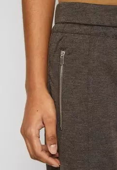 Брюки Vmmelanie Tapered Zip Vero Moda, крапчатый темно-серый
