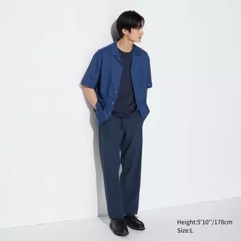 Брюки в эластичную полоску AirSense UNIQLO, синий