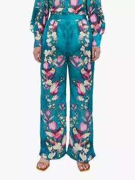 Брюки в цветочек от лорен Raishma, синий
