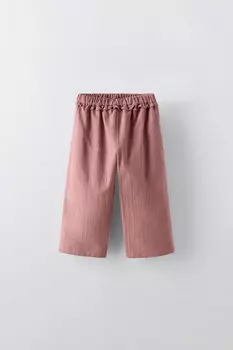 Брюки в клешку ZARA, темно-розовый