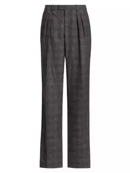 Брюки в клетку Alphonse Glen Nili Lotan, белый