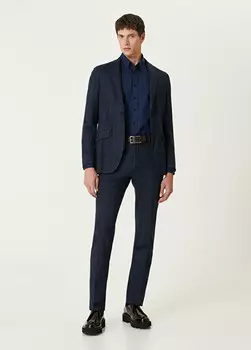 Брюки в клетку Etro, синий