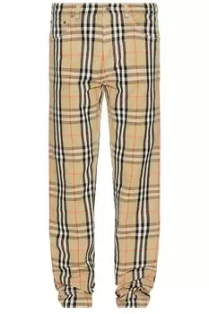Брюки в клетку Icon Burberry, цвет Sand IP Check