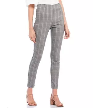 Брюки в клетку Millennium с высокой посадкой Takara, серый