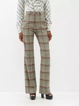 Брюки в клетку ray в клетку шотландки Vivienne Westwood, коричневый