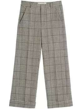 Брюки в клетку тартан Valentino Garavani, белый