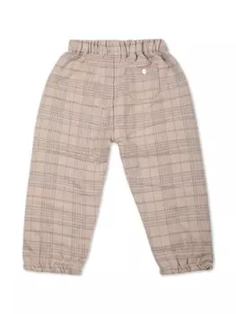 Брюки в клетку Tartine Et Chocolat из хлопка, серый