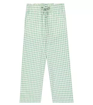 Брюки в мелкую клетку из хлопка Polo Ralph Lauren, разноцветный