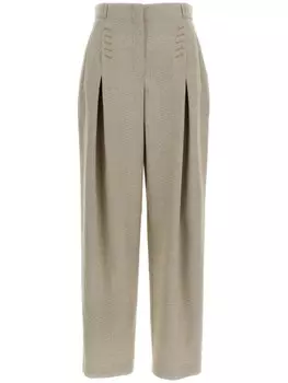 Брюки в микроклетку FENDI, нейтральный цвет