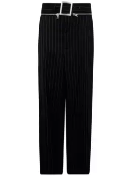 Брюки в полоску Jean Paul Gaultier, черный