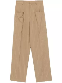 Брюки в полоску Victoria Beckham, нейтральный