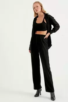 Брюки в рубчик e Herita, черный