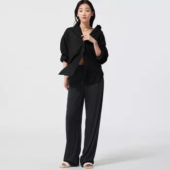 Брюки в рубчик + EC GU, черный