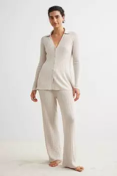 Брюки в рубчик H&amp;M, светло-бежевый