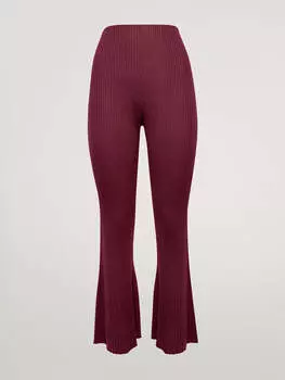 Брюки в рубчик из мериносовой ткани Wolford, цвет port royale