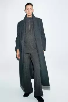 Брюки в рубчик mama до и после H&M, серый