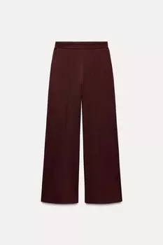 Брюки в широкую ребёнку ZARA, бордовый