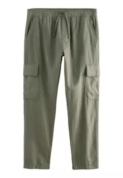 Брюки в стиле милитари ELASTICATED DRAWSTRING, REGULAR FIT Next, светло-зеленый