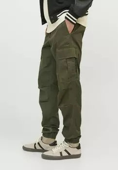 Брюки в стиле милитари Jack & Jones, оливковый