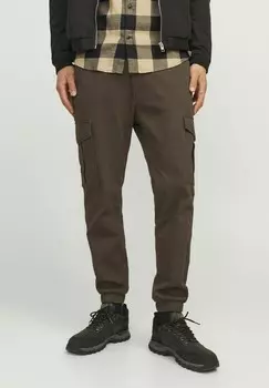Брюки в стиле милитари JJIMARCO JJJOE CUFFED Jack & Jones, темно-коричневый