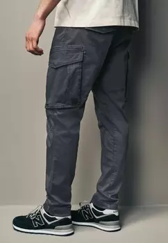 Брюки в стиле милитари ZIP DETAIL STRETCH SLIM FIT Next, серый