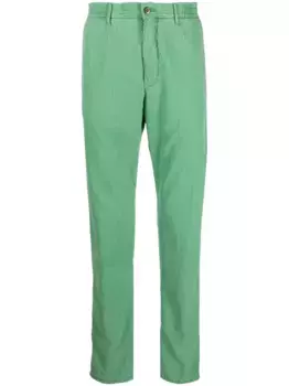 Брюки в тонкую полоску Incotex, зеленый