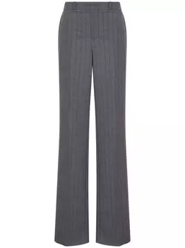 Брюки в тонкую полоску Moschino, серый