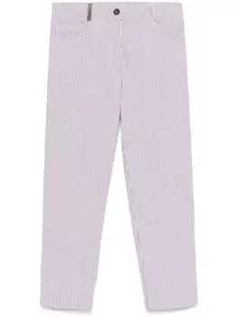 Брюки в тонкую полоску Peserico, нейтральный