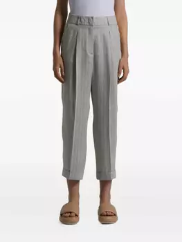 Брюки в тонкую полоску Peserico, серый