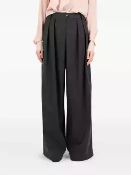 Брюки в тонкую полоску со складками Socit Anonyme, серый