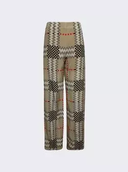 Брюки в винтажную клетку Burberry, цвет archive beige