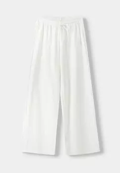 Брюки Waffle Bershka, бежевые