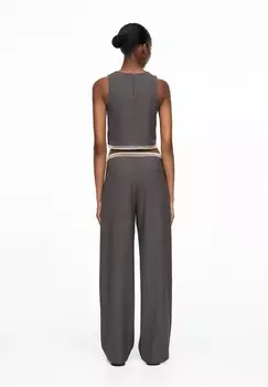 Брюки WAISTBAND SMART PULL&BEAR, серый