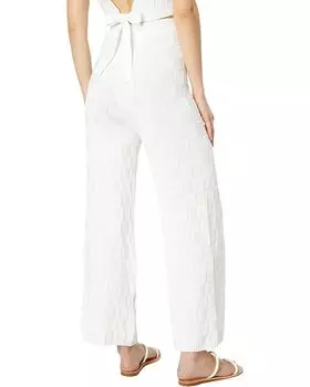 Брюки WAYF Wide Leg Culotte, цвет Ivory Checker