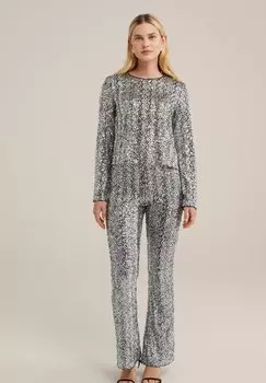 Брюки WE Fashion, серебристый