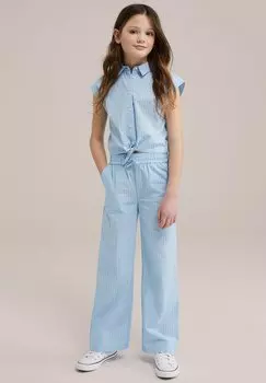Брюки WE Fashion, светло-голубой