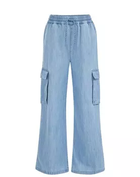 Брюки WE Fashion Wide leg Pants, светло-голубой