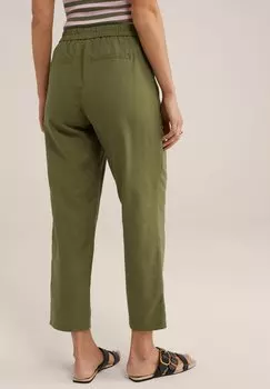 Брюки WE Fashion, зеленые